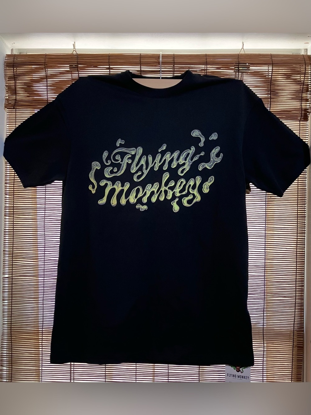 Flying Monkey Liquid Letters Black Tee